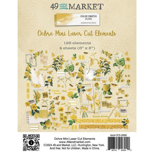 49 And Market - Mini Laser Cut Outs - Elements - Color Swatch: Ochre - OCS26900