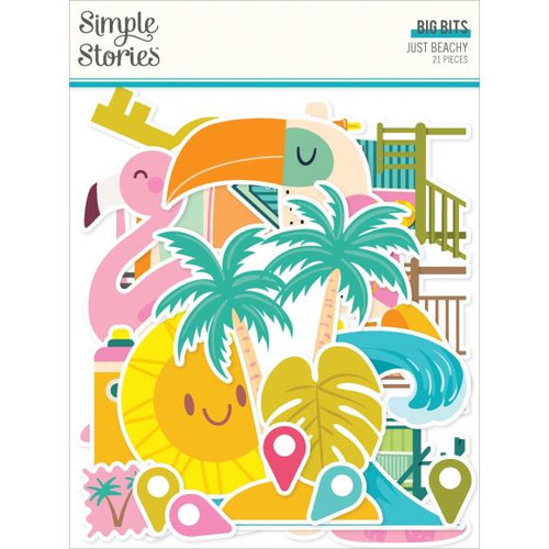 Simple Stories - Bits & Pieces Die-Cuts 21/Pkg - Just Beachy - JBY22322