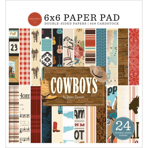 Carta Bella - Double-Sided Paper Pad 6"X6" 24/Pkg - Cowboys  (BS371023)