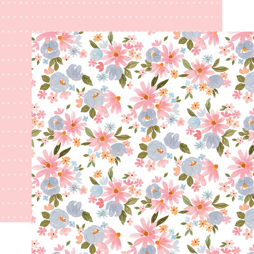 Carta Bella -  Double Sided Cardstock Kit 12 x 12 - Flora No. 5 - Cool Large Floral