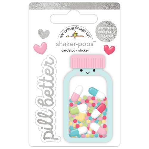 Doodlebug Shaker-Pops 3D Sticker 3D Sticker - Happy Healing - Pill Better - 8011
