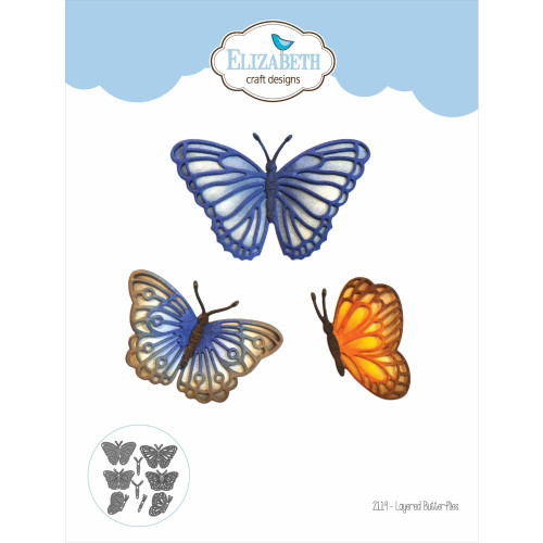 Elizabeth Craft - Metal Dies - Layered Butterflies - 2119