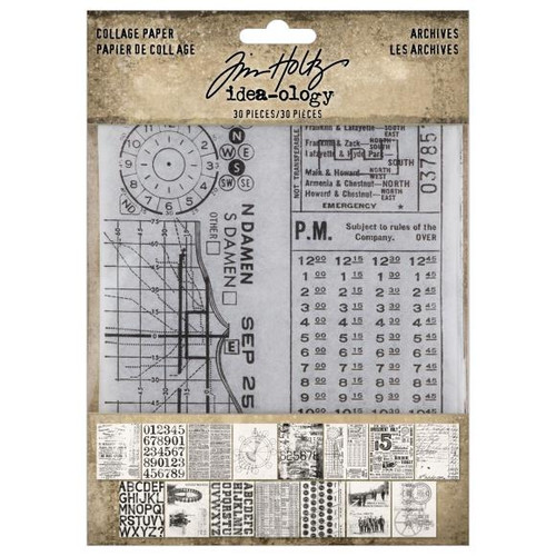 Tim Holtz Idea-ology Collage Paper Archives - TH94366