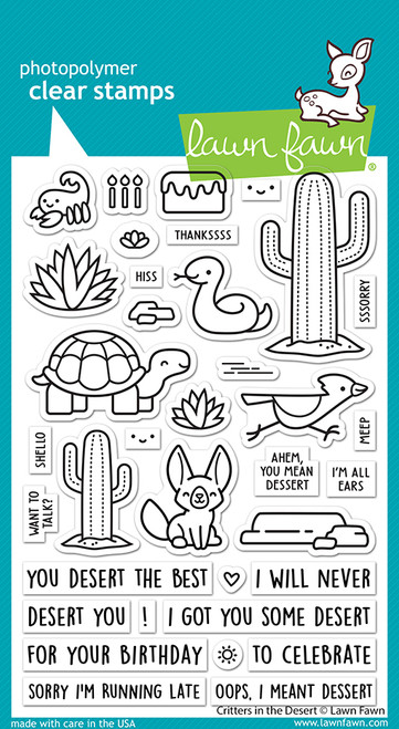 Lawn Fawn - Clear Stamp Set - Critters in the Desert - LF3415