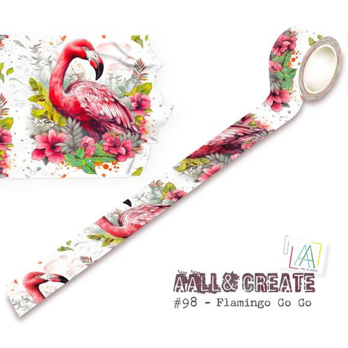 AALL & Create - Washi Tape - Flamingo Go Go #98 - (AALL-MT-098)