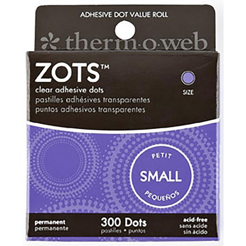 Thermoweb Zots Clear Adhesive Dots - Small 3/16"X1/64" Thick 300/Pkg
