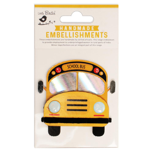 Little Birdie - Embellishments 1/Pkg - School Bus - CR95574