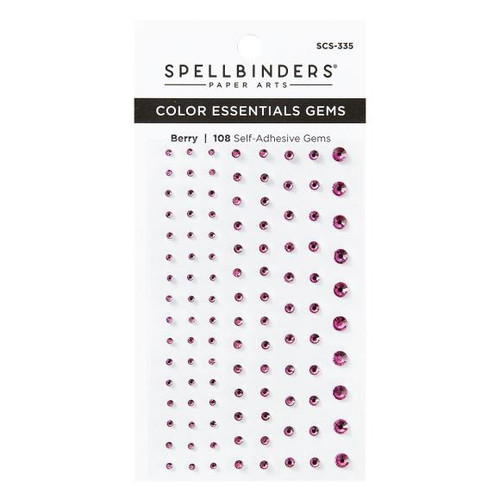 Spellbinders - Color Essentials Gems 108/Pkg -  Berry - SCS-335