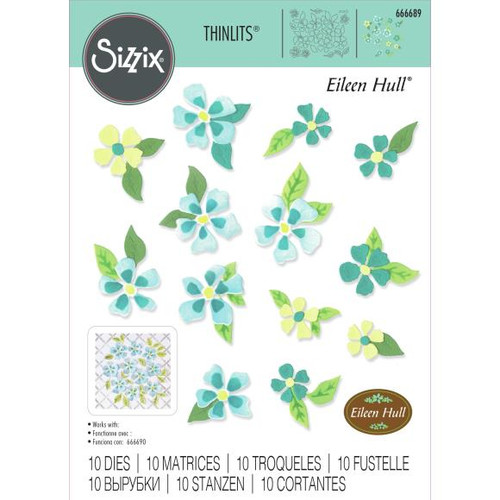 Sizzix Thinlits Dies By Eileen Hull 12/Pkg Flowers & Ferns - 666672
