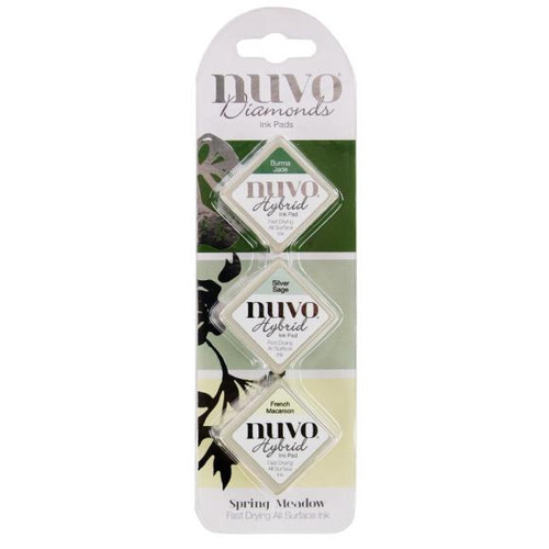 Nuvo - Diamond Hybrid Ink Pads 3/Pkg - Spring Meadow - 94N