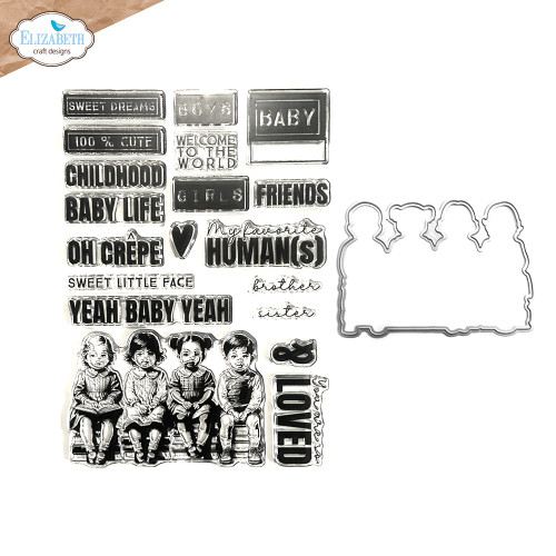 Elizabeth Craft - Favorite Humans Stamp and Die set - CSD355