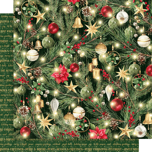 Graphic 45 - Double-Sided Cardstock 12"X12" - Merry & Bright - Joys of the Season