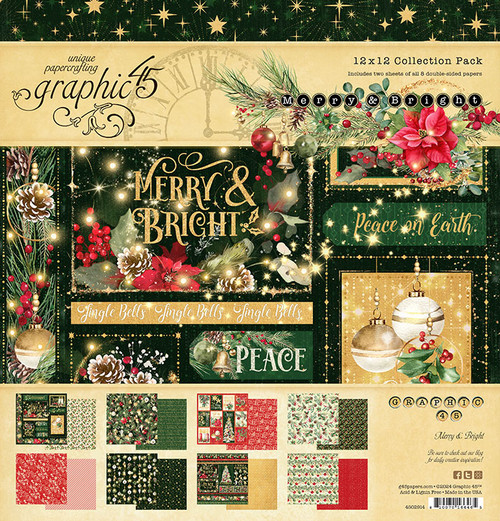 Graphic 45 - Collection Pack 12"X12" - Merry & Bright