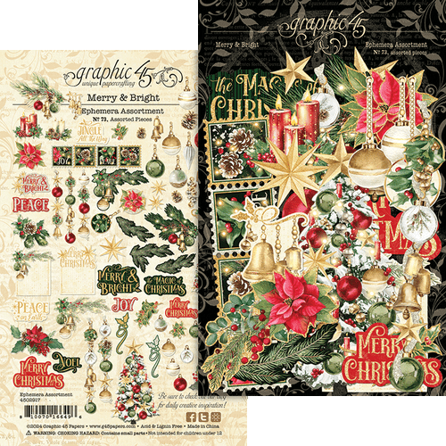 Graphic 45 - Ephemera Set - Merry & Bright