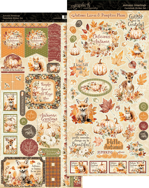 Graphic 45 - Sticker Set - Autumn Greetings