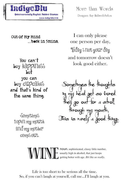 IndioBlu - More than Words A5 Red Rubber Stamp