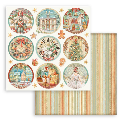 Stamperia - Double-Sided Cardstock 12"X12" - The Nutcracker - Rounds - SBB1016