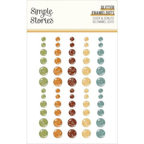 Simple Stories - Cider & Donuts - Glitter Enamel Dots - 22927