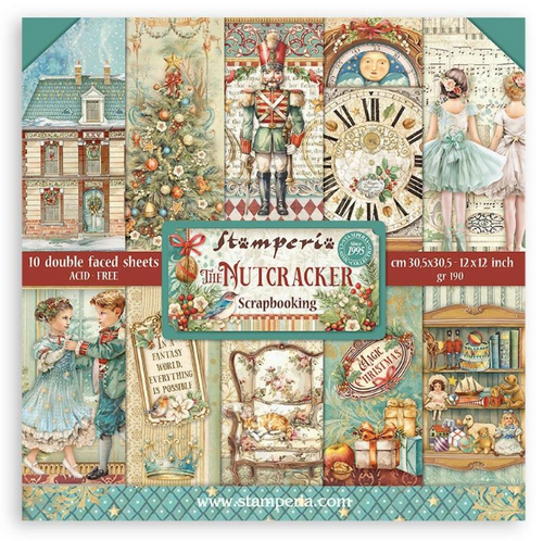 Stamperia - Double-Sided Paper Pad 12"X12" 10/Pkg - The Nutcracker  - SBBBL158