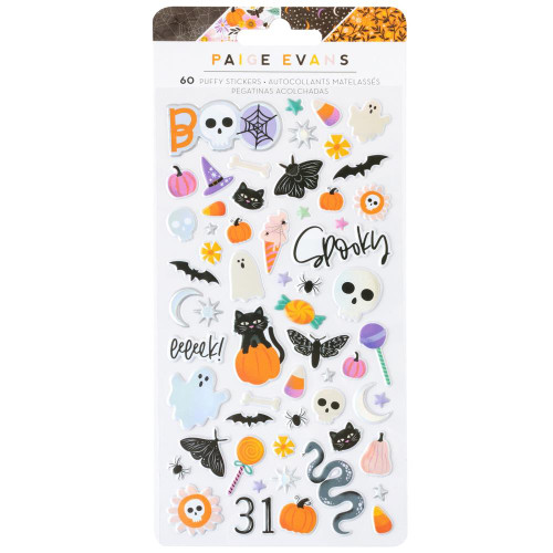 Paige Evans - American Crafts - Puffy Stickers 60/Pkg- Tricks & Treats - 316058