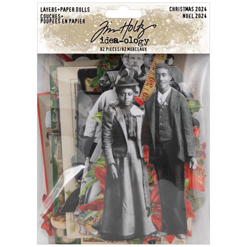 Tim Holtz Idea-Ology - Christmas 2024 - Layers & Paper Dolls Die-Cuts 82/Pkg - TH94414