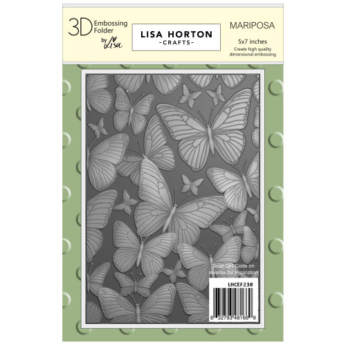 Lisa Horton Crafts - Embossing Folder 5x7 - Mariposa  - LHCEF238