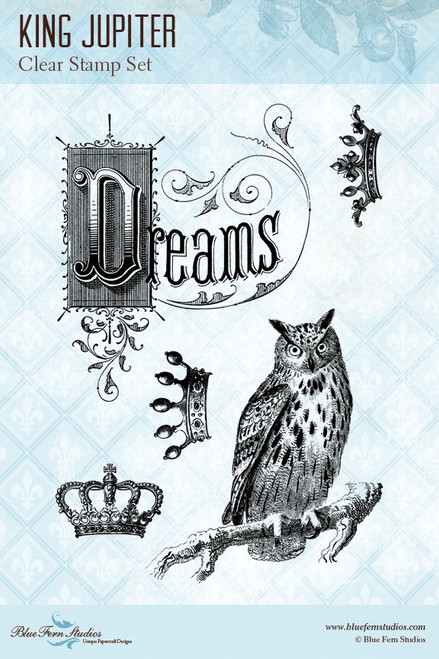 Blue Fern Studios - Clear Stamp Set 4x6 - Lucky Star - King Jupiter (828584)