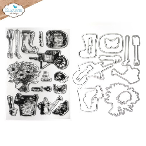 Elizabeth Craft Designs - Stamp & Die Set - Garden Of Love - CSD413