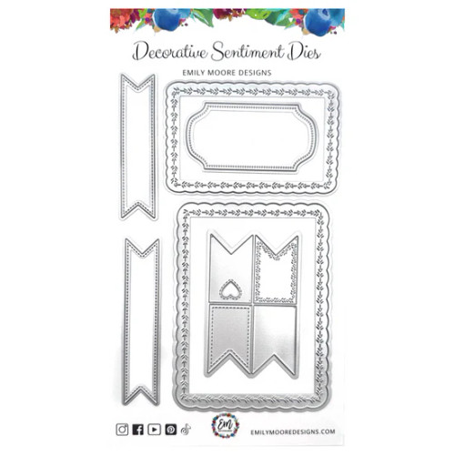Emily Moore Designs - Metal Die - Decorative Sentiment Set Emily Moore Designs - Metal Die - Decorative Sentiment Set