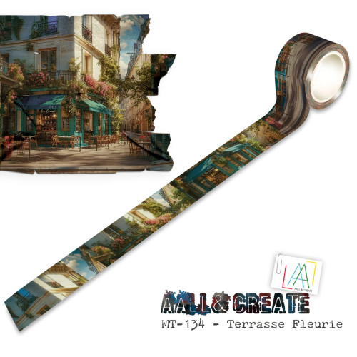 AALL And Create - Layer It Up - Washi Tape - Terrasse Fleurie - #134