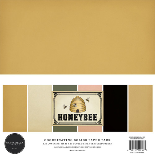 Carta Bella - Solids Kit 12"X12 - Honey Bee
