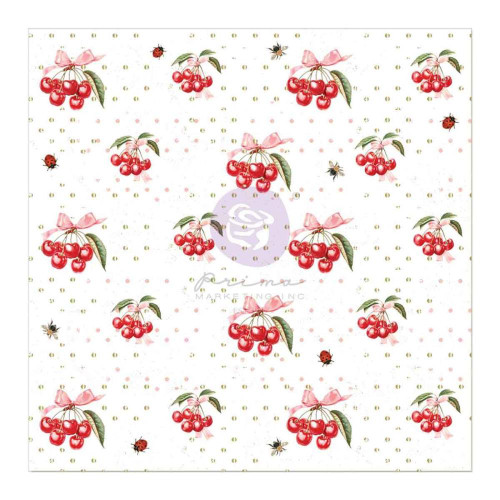Prima - Single-Sided Acetate 12"X12" - Cherry Sweet -  981907