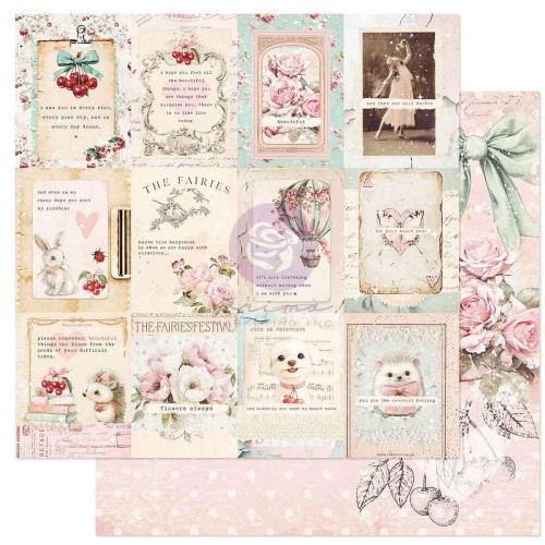Prima - Double Sided Cardstock - Cherry Sweet -  Thoughts From My Heart - 981884