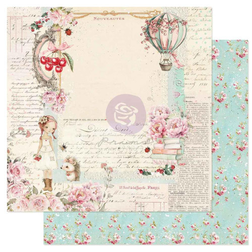 Prima - Double Sided Cardstock - Cherry Sweet - All I See Is You  - 981822