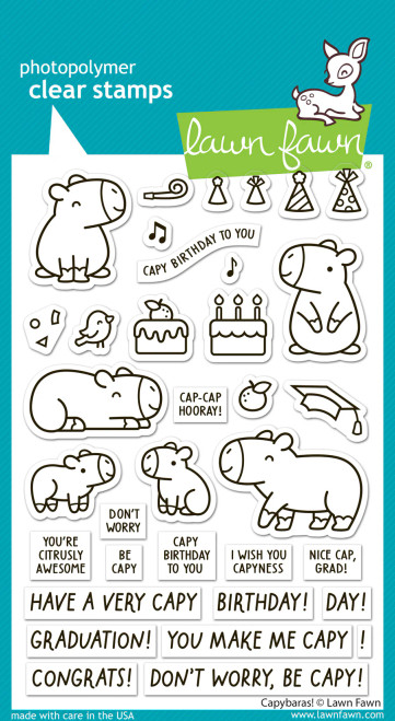 Lawn Fawn Clear Stamps - Capybaras! - LF3764