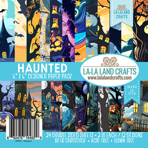 La La Land - Paper Pack 6x6 24/Pkg - Haunted - DP043 La La Land - Paper Pack 6x6 24/Pkg - Haunted - DP043