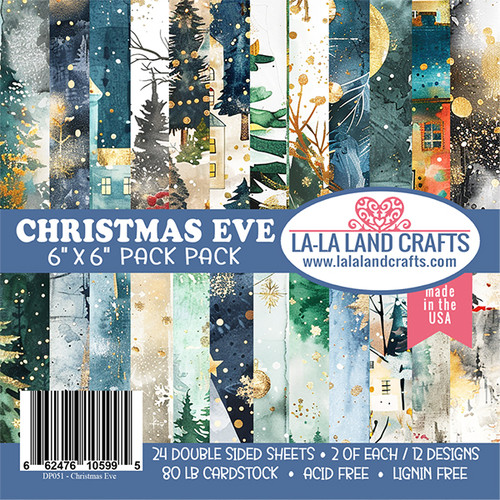 La La Land - Paper Pack 6x6 24/Pkg - Christmas Eve - DP051 La La Land - Paper Pack 6x6 24/Pkg - Christmas Eve - DP051