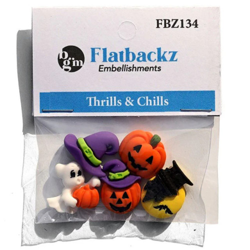 Buttons Galore : Flatbackz - Halloween - Thrills & Chills - FBZ134
