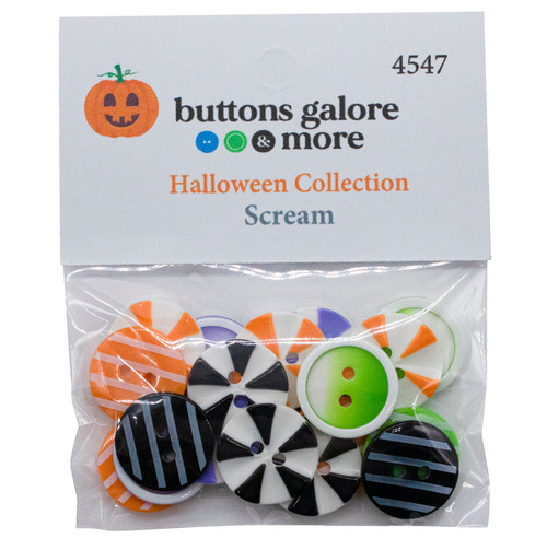 Buttons Galore : Halloween Collection - Scream Theme Buttons - 4547