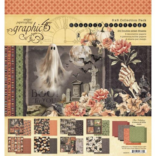 Graphic 45 - Collection Pack 8"X8" - Ghostly Greetings - 4503073