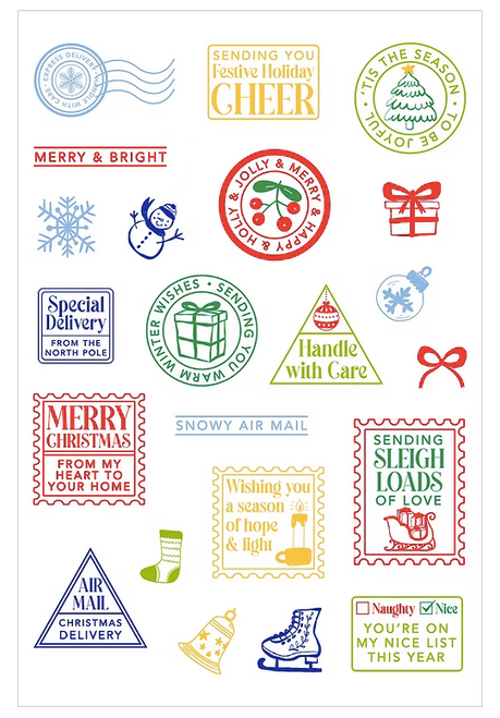 LDRS Creative - Postage Collage Stamps - Season's Greetings - 3572 LDRS Creative - Postage Collage Stamps - Season's Greetings - 3572
