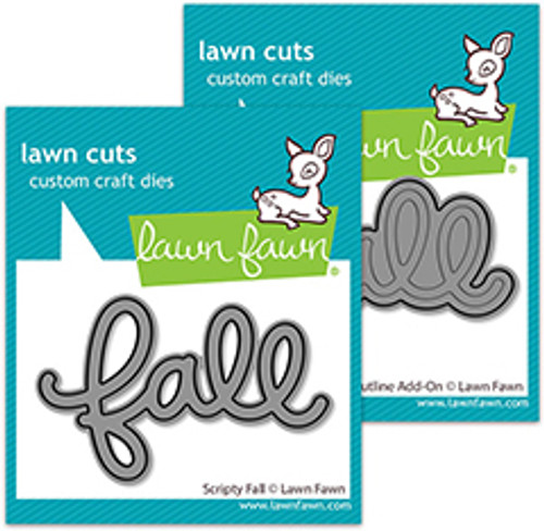 Lawn Fawn - Custom Craft Dies Bundle - Scripty Fall & Outline add-on - LF3871/3872 Lawn Fawn - Custom Craft Dies Bundle - Scripty Fall & Outline add-on - LF3871/3872
