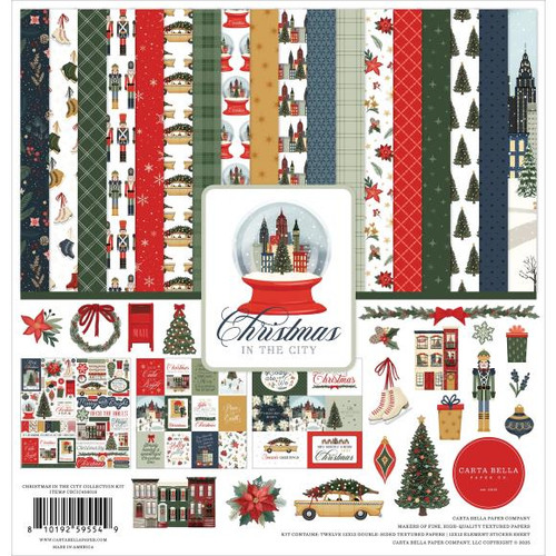 Carta Bella - Collection Kit 12"X12" - Christmas In The City - CBCIC456016 Carta Bella - Collection Kit 12"X12" - Christmas In The City - CBCIC456016