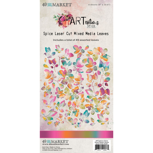 49 And Market - Laser Cut Outs - Mixed Media Leaves - ARToptions Spice - AOS-25361