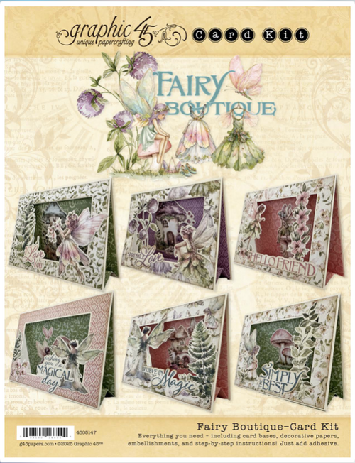Graphic 45 - Club G45 Vol 9/25 - Fairy Boutique  - Standing Frame Card Kit - 4503147