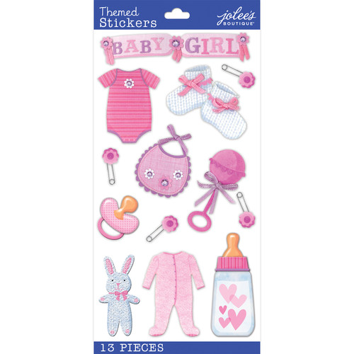 Jolee's Boutique Stickers - Baby Girl Mixed