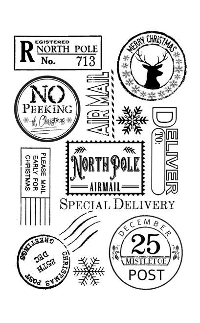 Blue Fern Studios -  Stamp Set 4x6 -  North Pole - (457319)