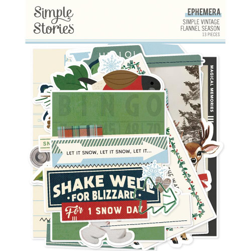 Simple Stories - Bits & Pieces Die Cuts - Simple Vintage Flannel Season - Bigs -25321