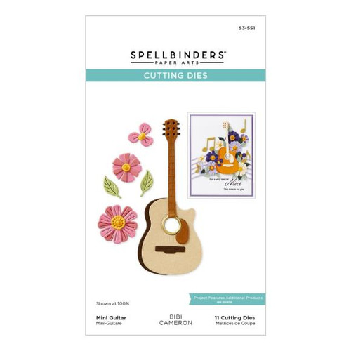 Spellbinders Etched Dies by Bibi Cameron - Mini Guitar