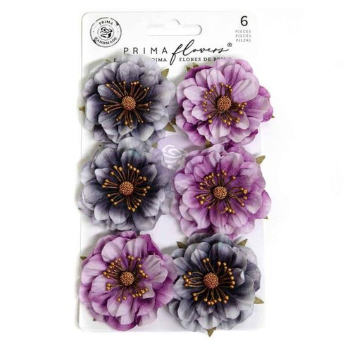 Prima - Bewitched - Paper Flowers 6/Pkg - Moonlit Petals - 680572
